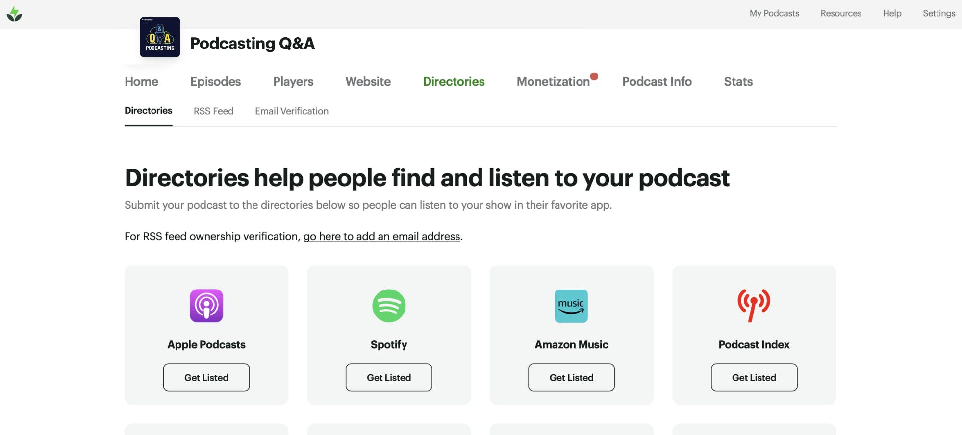 get listed on Apple Podcasts