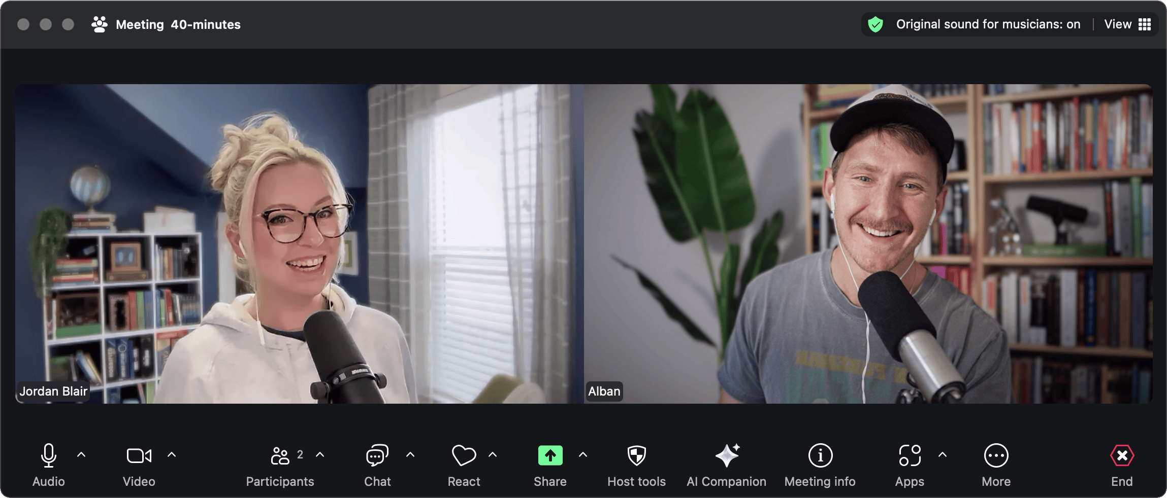 Using Zoom to record podcast